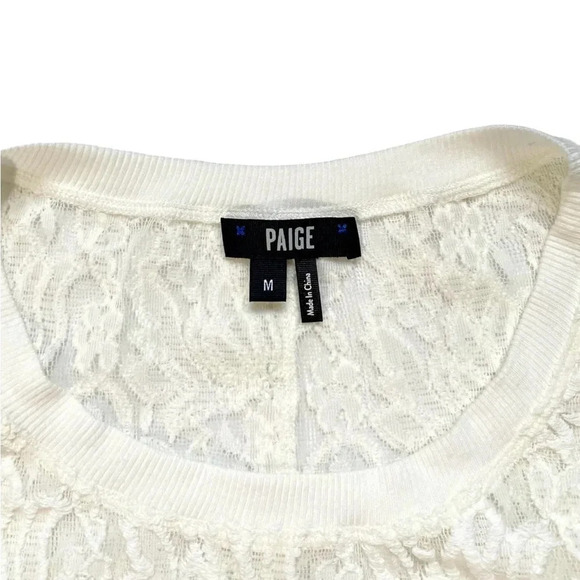 NWOT PAIGE Floral Lace Top 2-in-1 with Attached Camisole - Picture 3 of 5